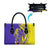 Campione d’Italia Leather Bag with Yellow Horse Graphic and Purple Flame Crest - Wonder Print Shop
