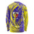 Campione d’Italia Long Sleeve Shirt with Yellow Horse Graphic and Purple Flame Crest - Wonder Print Shop