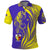 Campione d’Italia Polo Shirt with Yellow Horse Graphic and Purple Flame Crest - Wonder Print Shop