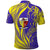 Campione d’Italia Polo Shirt with Yellow Horse Graphic and Purple Flame Crest - Wonder Print Shop