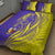 Campione d’Italia Quilt Bed Set with Yellow Horse Graphic and Purple Flame Crest - Wonder Print Shop
