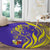 Campione d’Italia Round Carpet with Yellow Horse Graphic and Purple Flame Crest - Wonder Print Shop