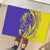 Campione d’Italia Rubber Doormat with Yellow Horse Graphic and Purple Flame Crest - Wonder Print Shop