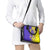 Campione d’Italia Shoulder Handbag with Yellow Horse Graphic and Purple Flame Crest - Wonder Print Shop