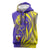 Campione d’Italia Sleeveless Hoodie with Yellow Horse Graphic and Purple Flame Crest - Wonder Print Shop