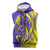 Campione d’Italia Sleeveless Zip Hoodie with Yellow Horse Graphic and Purple Flame Crest - Wonder Print Shop