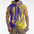 Campione d’Italia Sleeveless Zip Hoodie with Yellow Horse Graphic and Purple Flame Crest - Wonder Print Shop