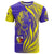 Campione d’Italia T Shirt with Yellow Horse Graphic and Purple Flame Crest - Wonder Print Shop