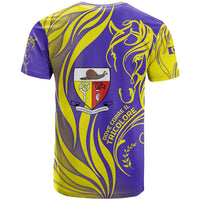 Campione d’Italia T Shirt with Yellow Horse Graphic and Purple Flame Crest - Wonder Print Shop