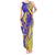 Campione d’Italia Tank Maxi Dress with Yellow Horse Graphic and Purple Flame Crest - Wonder Print Shop