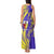 Campione d’Italia Tank Maxi Dress with Yellow Horse Graphic and Purple Flame Crest - Wonder Print Shop