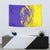 Campione d’Italia Tapestry with Yellow Horse Graphic and Purple Flame Crest - Wonder Print Shop