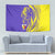 Campione d’Italia Tapestry with Yellow Horse Graphic and Purple Flame Crest - Wonder Print Shop