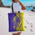 Campione d’Italia Tote Bag with Yellow Horse Graphic and Purple Flame Crest - Wonder Print Shop