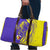 Campione d’Italia Travel Bag with Yellow Horse Graphic and Purple Flame Crest - Wonder Print Shop