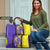 Campione d’Italia Travel Bag with Yellow Horse Graphic and Purple Flame Crest - Wonder Print Shop