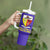 Campione d’Italia Tumbler With Handle with Yellow Horse Graphic and Purple Flame Crest - Wonder Print Shop