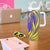 Campione d’Italia Tumbler With Handle with Yellow Horse Graphic and Purple Flame Crest - Wonder Print Shop
