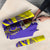 Campione d’Italia Umbrella with Yellow Horse Graphic and Purple Flame Crest - Wonder Print Shop