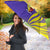 Campione d’Italia Umbrella with Yellow Horse Graphic and Purple Flame Crest - Wonder Print Shop