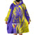 Campione d’Italia Wearable Blanket Hoodie with Yellow Horse Graphic and Purple Flame Crest - Wonder Print Shop