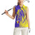 Campione d’Italia Women Sleeveless Polo Shirt with Yellow Horse Graphic and Purple Flame Crest - Wonder Print Shop