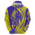Campione d’Italia Zip Hoodie with Yellow Horse Graphic and Purple Flame Crest - Wonder Print Shop
