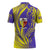 Campione d’Italia Zipper Polo Shirt with Yellow Horse Graphic and Purple Flame Crest - Wonder Print Shop
