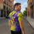 Campione d’Italia Zipper Polo Shirt with Yellow Horse Graphic and Purple Flame Crest - Wonder Print Shop