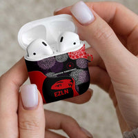 Zapatista Territories AirPods Case Mexico with EZLN Masked Face and Floral - Wonder Print Shop