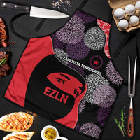 Zapatista Territories Apron Mexico with EZLN Masked Face and Floral - Wonder Print Shop