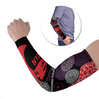 Zapatista Territories Arm Sleeves Mexico with EZLN Masked Face and Floral - Wonder Print Shop