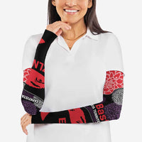 Zapatista Territories Arm Sleeves Mexico with EZLN Masked Face and Floral - Wonder Print Shop