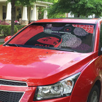 Zapatista Territories Auto Sun Shade Mexico with EZLN Masked Face and Floral - Wonder Print Shop