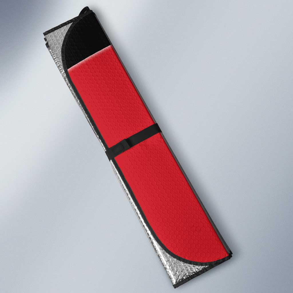 Zapatista Territories Auto Sun Shade Mexico with EZLN Masked Face and Floral - Wonder Print Shop