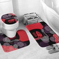 Zapatista Territories Bathroom Set Mexico with EZLN Masked Face and Floral - Wonder Print Shop