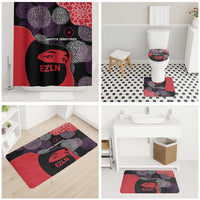 Zapatista Territories Bathroom Set Mexico with EZLN Masked Face and Floral - Wonder Print Shop