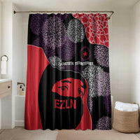 Zapatista Territories Bathroom Set Mexico with EZLN Masked Face and Floral - Wonder Print Shop