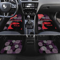 Zapatista Territories Car Mats Mexico with EZLN Masked Face and Floral - Wonder Print Shop