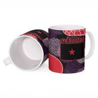 Zapatista Territories Ceramic Mug Mexico with EZLN Masked Face and Floral - Wonder Print Shop