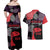 Zapatista Territories Couples Matching Off Shoulder Maxi Dress and Hawaiian Shirt Mexico with EZLN Masked Face and Floral - Wonder Print Shop