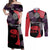 Zapatista Territories Couples Matching Off Shoulder Maxi Dress and Long Sleeve Button Shirt Mexico with EZLN Masked Face and Floral - Wonder Print Shop