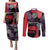 Zapatista Territories Couples Matching Puletasi and Long Sleeve Button Shirt Mexico with EZLN Masked Face and Floral - Wonder Print Shop