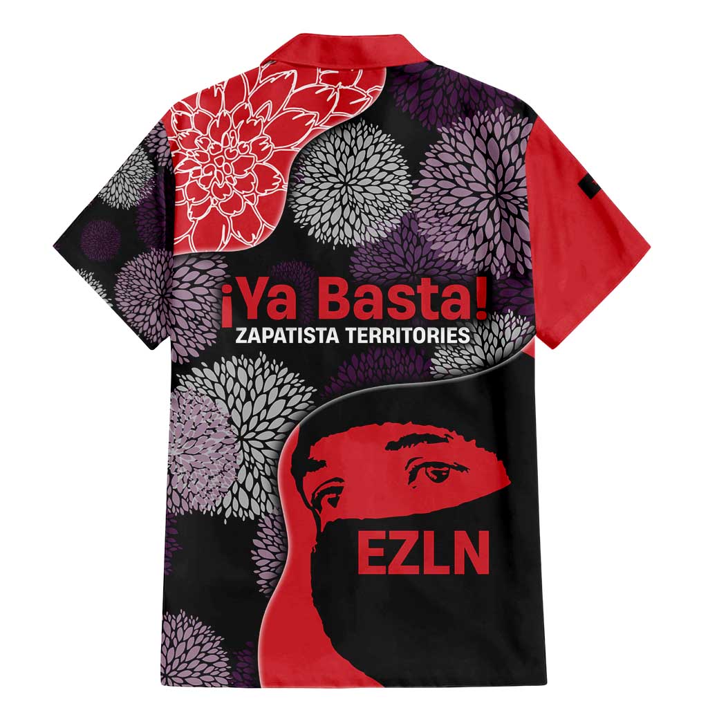 Zapatista Territories Family Matching Mermaid Dress and Hawaiian Shirt Mexico with EZLN Masked Face and Floral - Wonder Print Shop