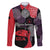Zapatista Territories Family Matching Off The Shoulder Long Sleeve Dress and Hawaiian Shirt Mexico with EZLN Masked Face and Floral - Wonder Print Shop