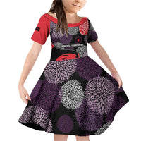 Zapatista Territories Family Matching Off Shoulder Short Dress and Hawaiian Shirt Mexico with EZLN Masked Face and Floral - Wonder Print Shop