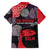Zapatista Territories Family Matching Off Shoulder Short Dress and Hawaiian Shirt Mexico with EZLN Masked Face and Floral - Wonder Print Shop