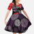 Zapatista Territories Family Matching Short Sleeve Bodycon Dress and Hawaiian Shirt Mexico with EZLN Masked Face and Floral - Wonder Print Shop