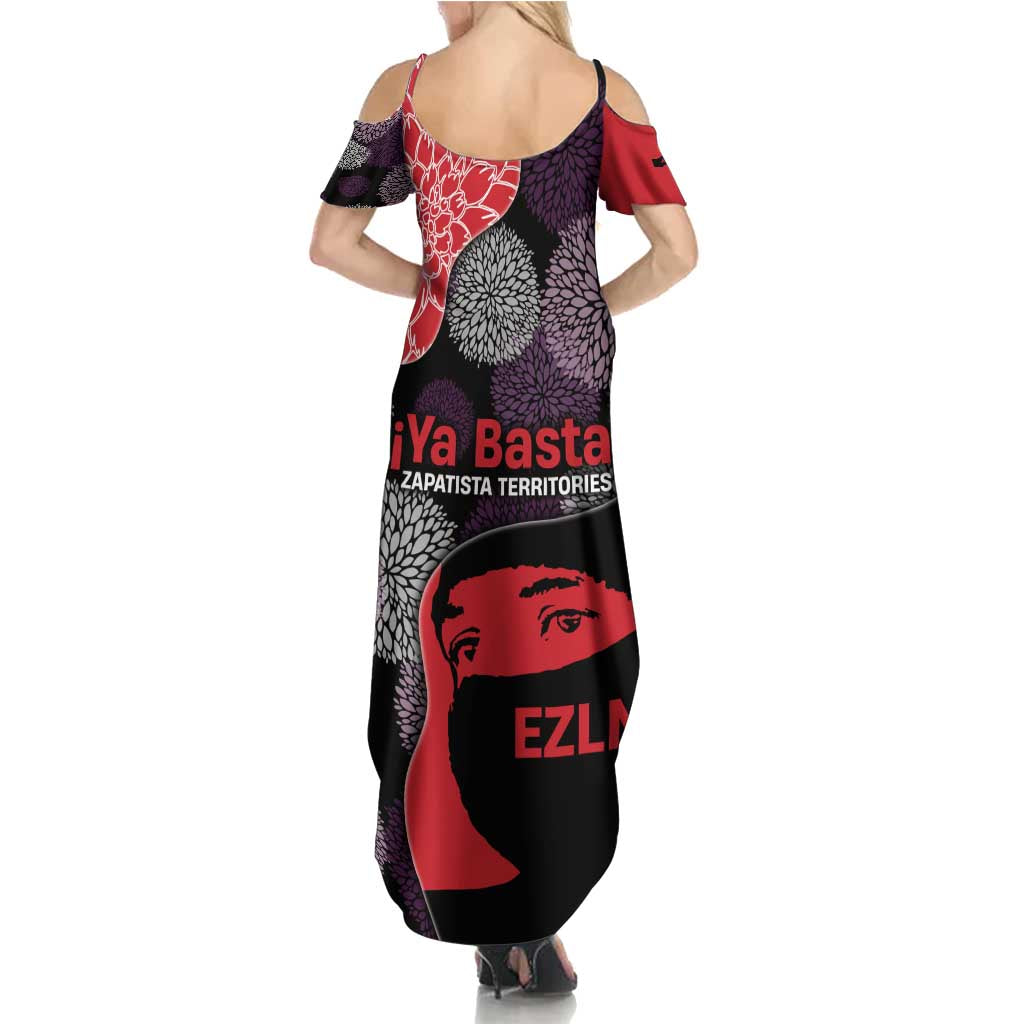 Zapatista Territories Family Matching Summer Maxi Dress and Hawaiian Shirt Mexico with EZLN Masked Face and Floral - Wonder Print Shop
