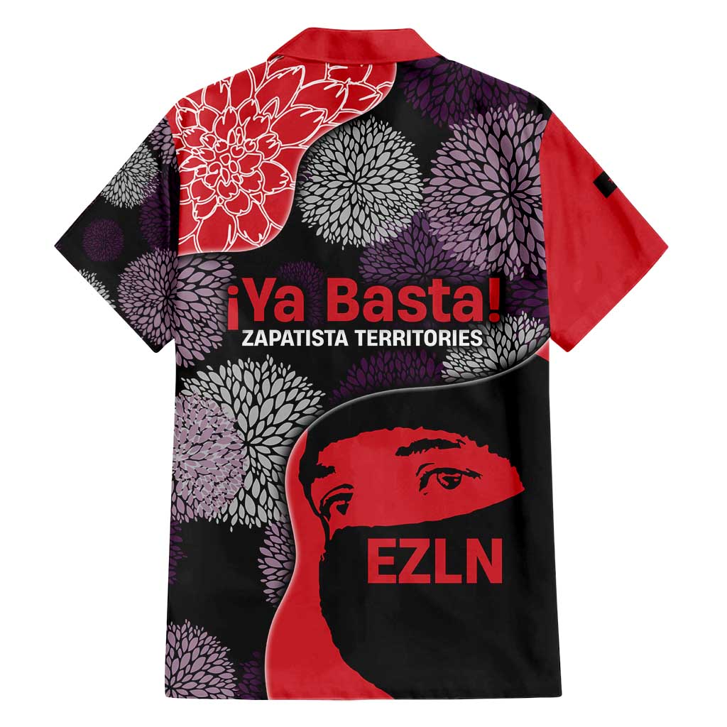 Zapatista Territories Family Matching Tank Maxi Dress and Hawaiian Shirt Mexico with EZLN Masked Face and Floral - Wonder Print Shop